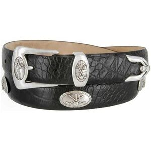 BELTS Italian Calfskin Leather Designer Golf and Dress Belt Men’s  46 Black